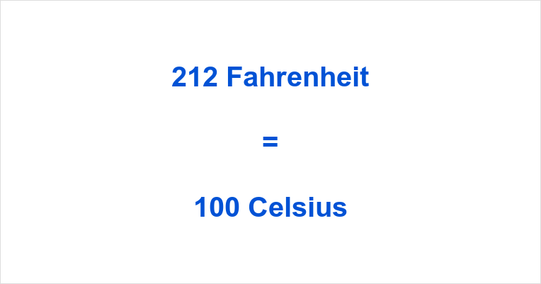 212 fahrenheit outlet in celsius